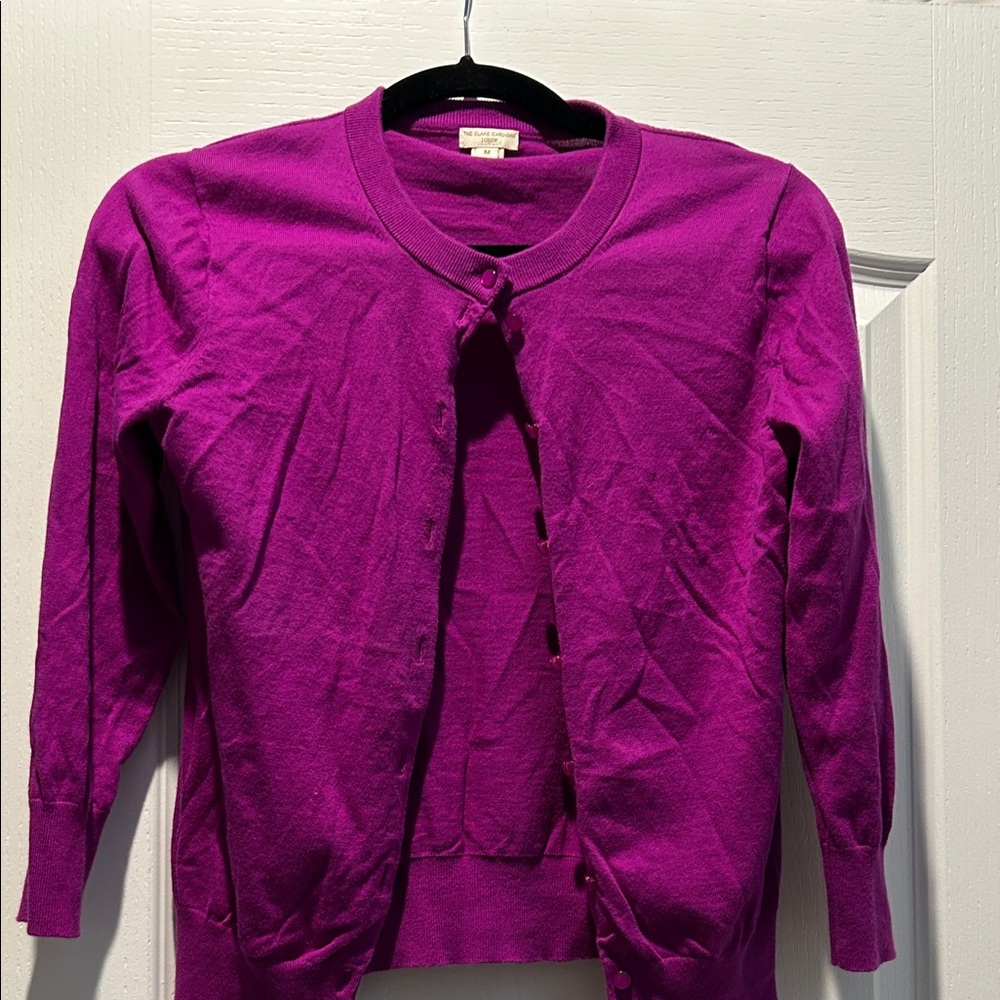 J. Crew Women's Vibrant Magenta Cardigan